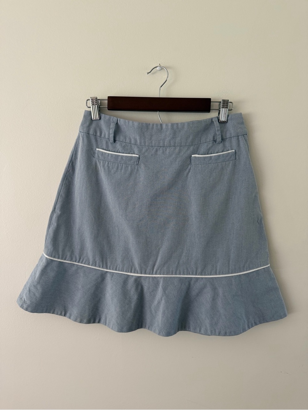 Marc Jacobs 90s Y2k Preppy Quiet Luxury 100% Cotton Blue Mini Skirt Women’s 4